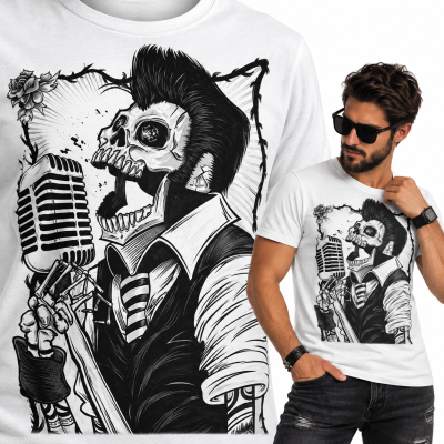 KOSZULKA HORROR ELVIS SKULL